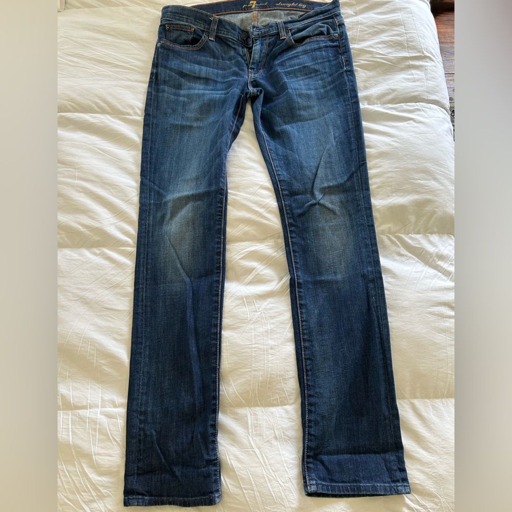 7 for All Mankind women’s Kimmie straight leg jeans 30 Waist